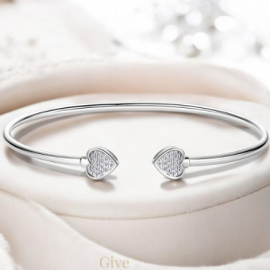 zilveren armband met duo harten